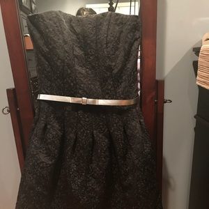 H&M new black strapless formal dress
